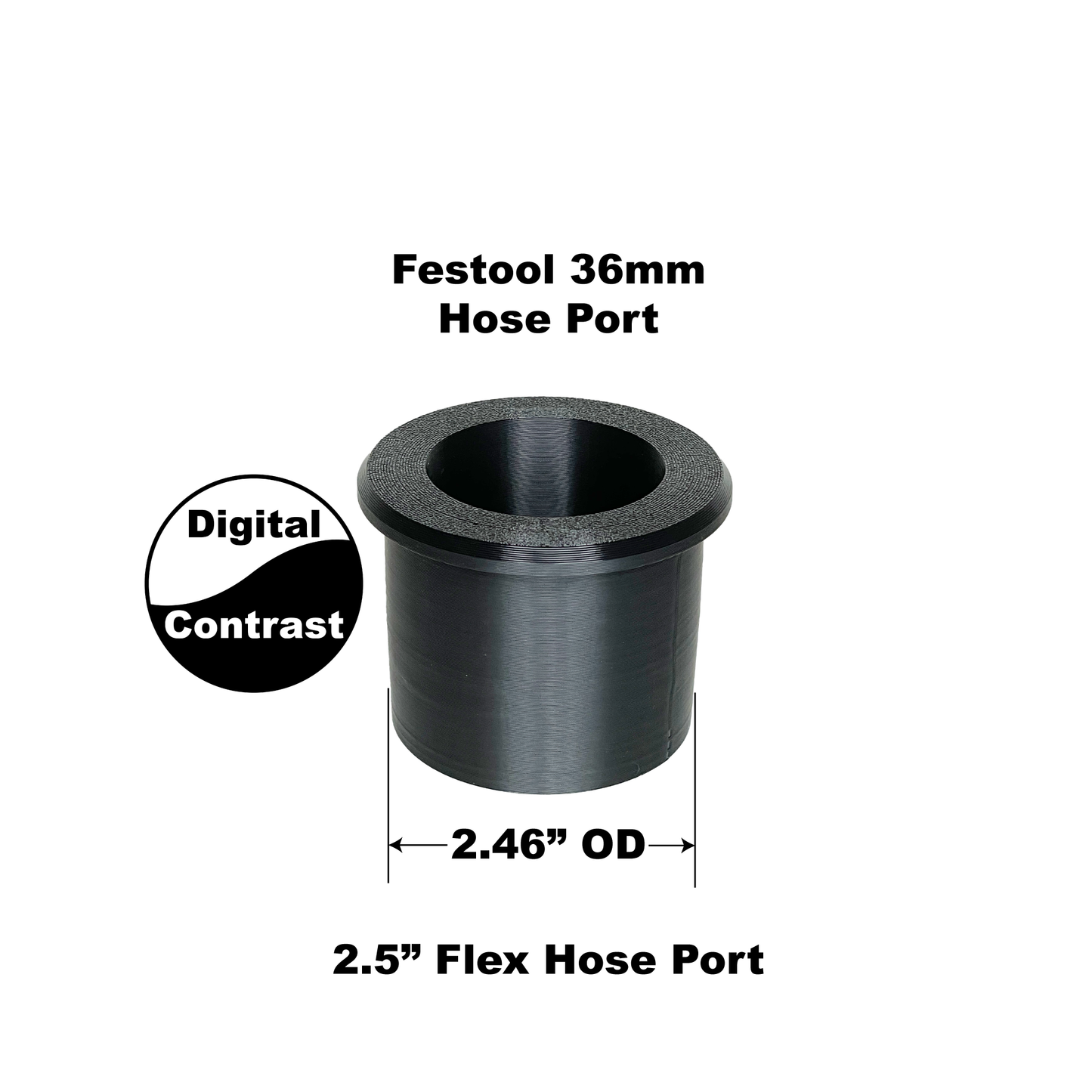 Festool 36mm Hose Port to 2.5" Flex Hose