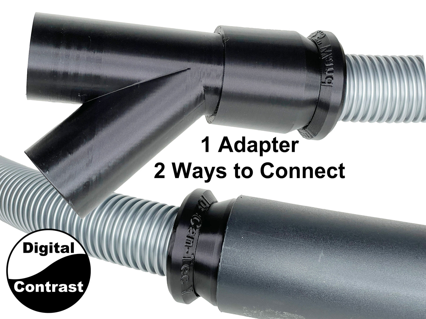 Hose Adapter fits "Cen-Tec" 1.25" Spiral Hose to Y-Adapter and 2.5" Wet/Dry Vacuum Wand