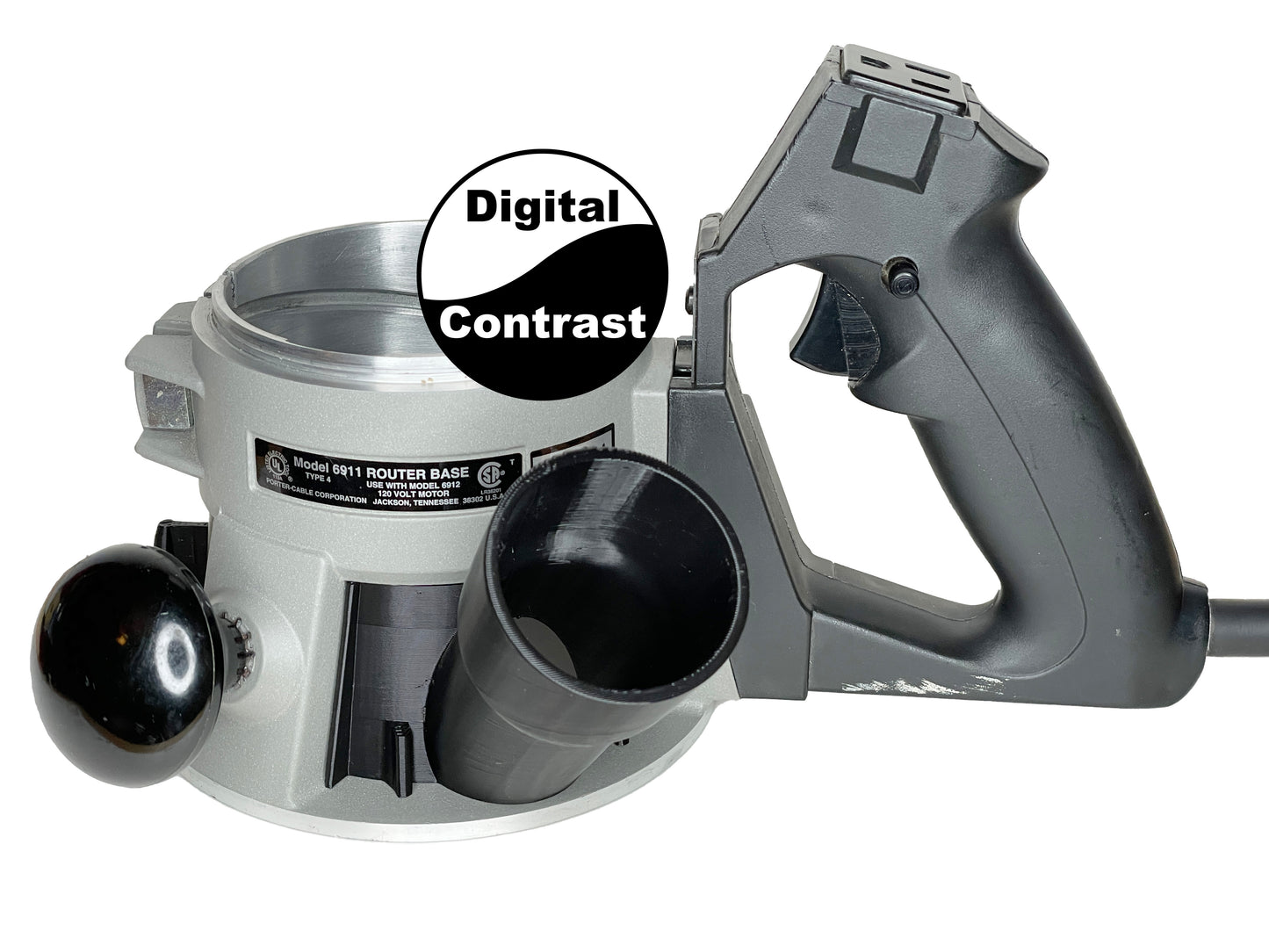 Porter Cable 6911 D-Handle Fixed Base Router Hose Adapter, Fits 100 & 690 series routers