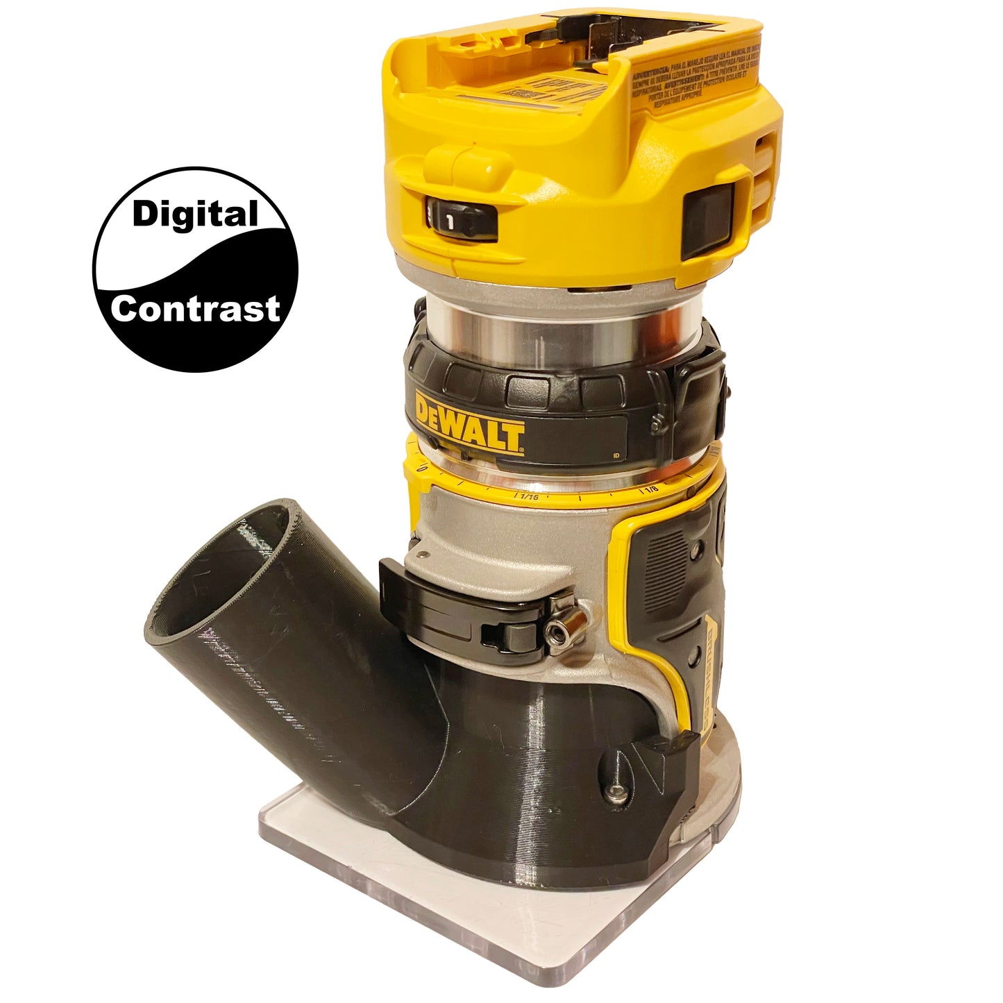 DeWalt DCW600 & DWP611 Fixed Base Trim Router Hose Adapter
