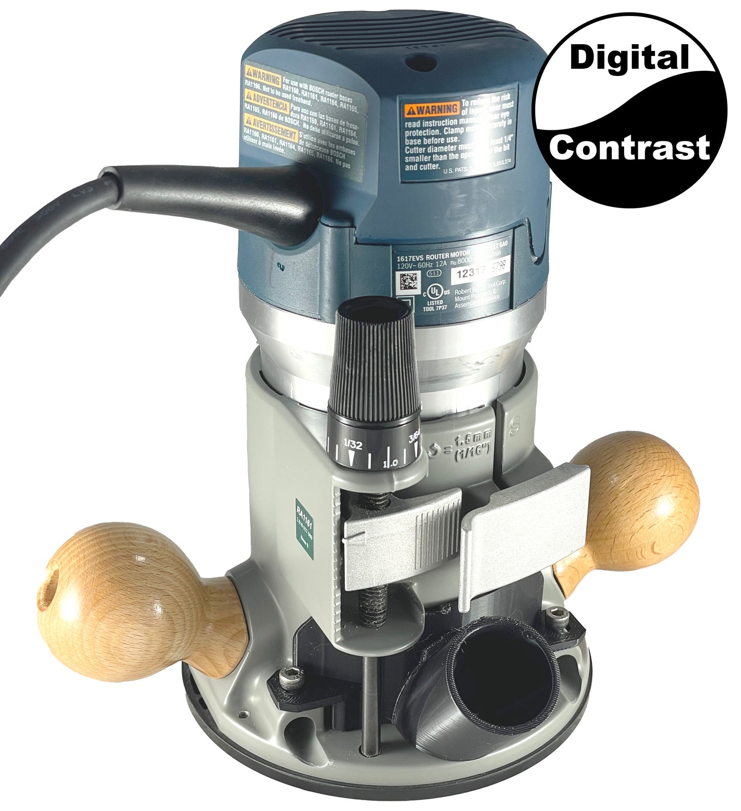 Bosch 1617 Fixed Base Router 1.25" Back Mounted Hose Adapter