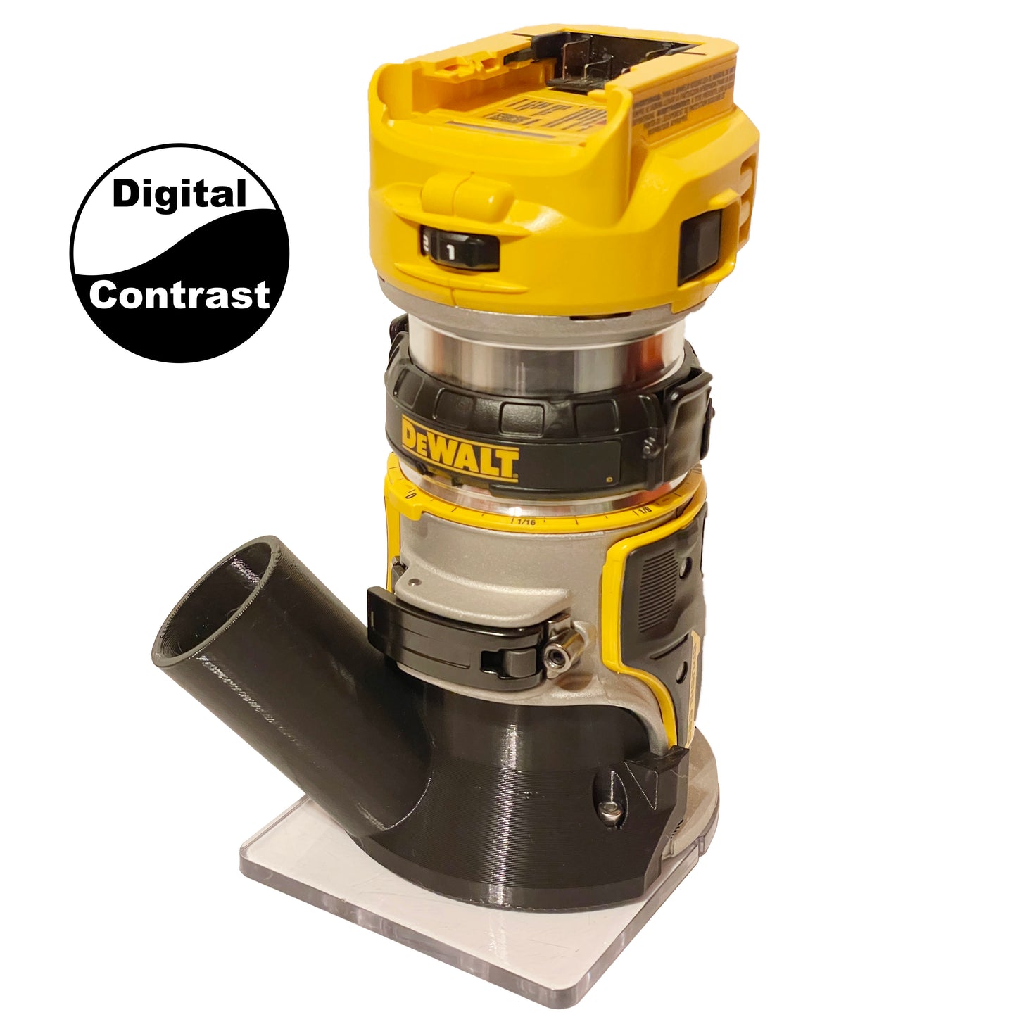 DeWalt DCW600 & DWP611 Fixed Base Trim Router Hose Adapter