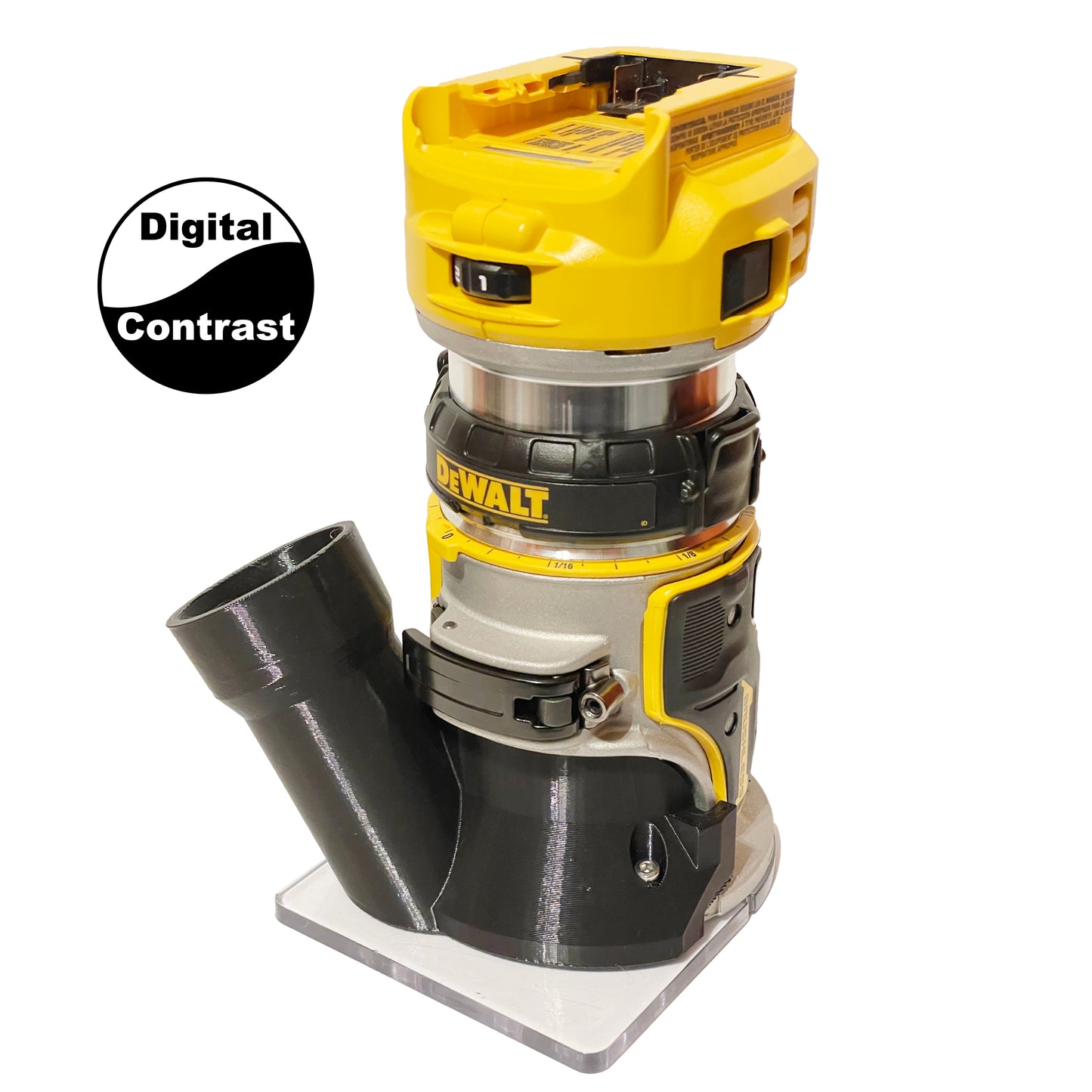 DeWalt DCW600 & DWP611 Fixed Base Trim Router Hose Adapter