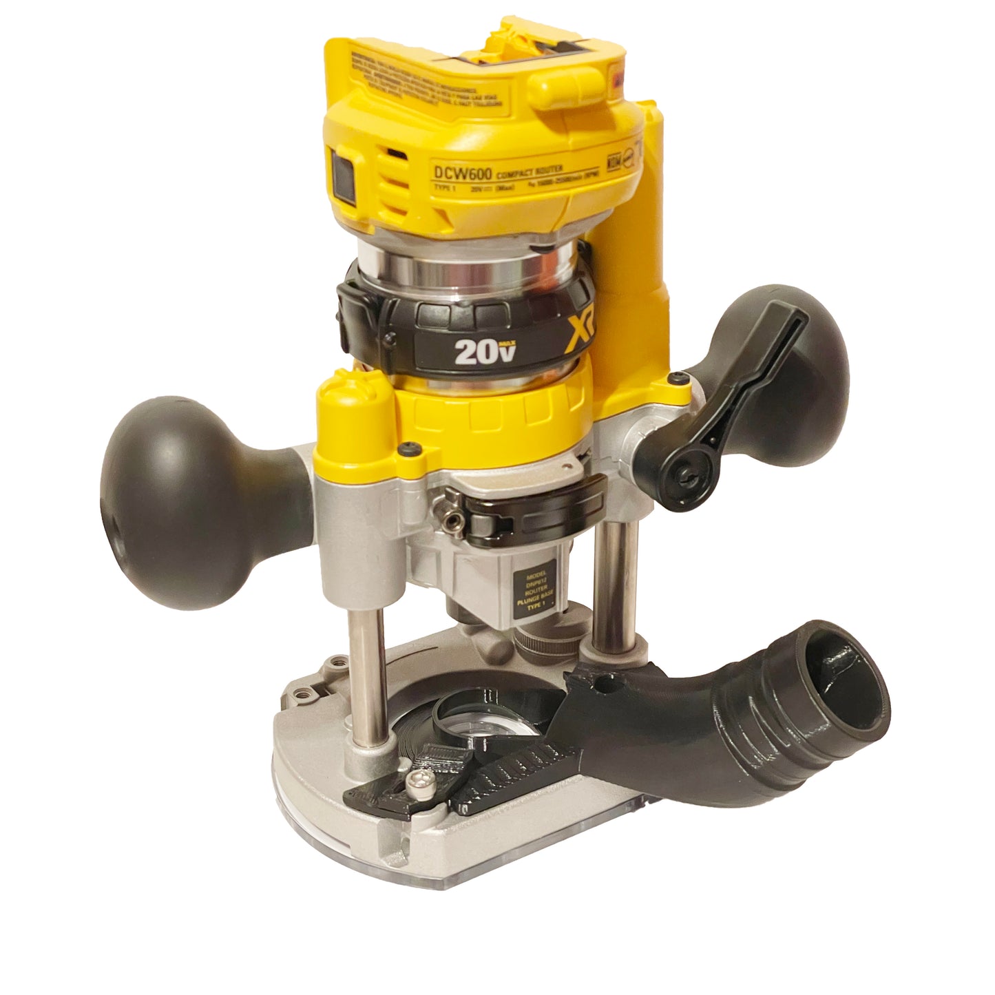 DeWalt DCW600 & DWP611 Plunge Base Trim Router Hose Adapter