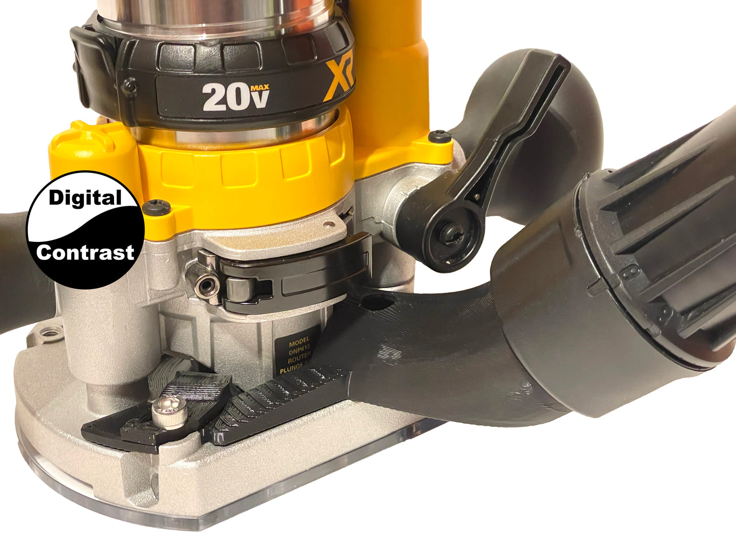 DeWalt DCW600 & DWP611 Plunge Base Trim Router Hose Adapter